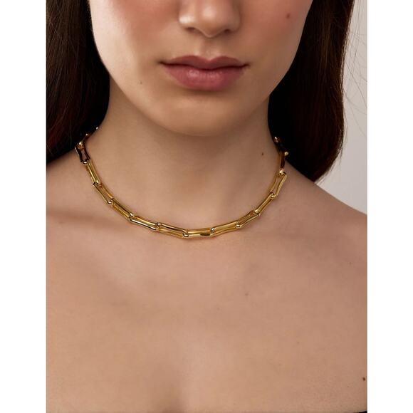 Electric Picks x Dede Raad Leaving On A Jet Chain Necklace Gold Plated - Picture 1 of 5